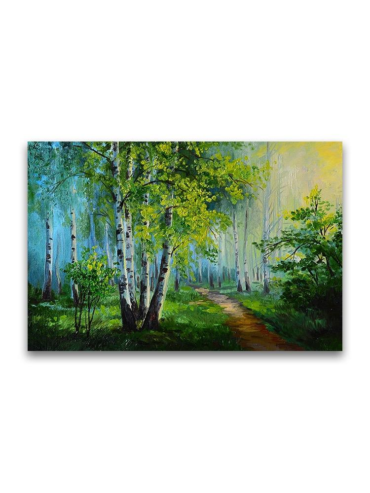 Oil Painting Forest Landscape Poster -Image by Shutterstock