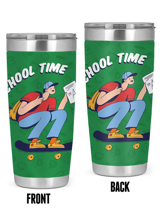 School Time Skater Tumbler -SmartPrintsInk Designs