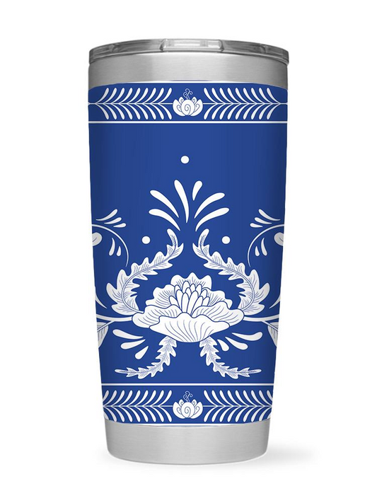 Delicate Blue China Pattern Tumbler -SmartPrintsInk Designs