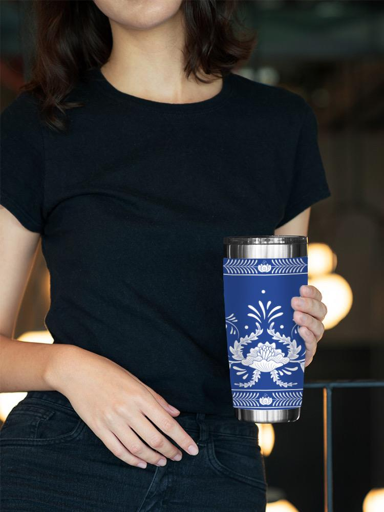 Delicate Blue China Pattern Tumbler -SmartPrintsInk Designs