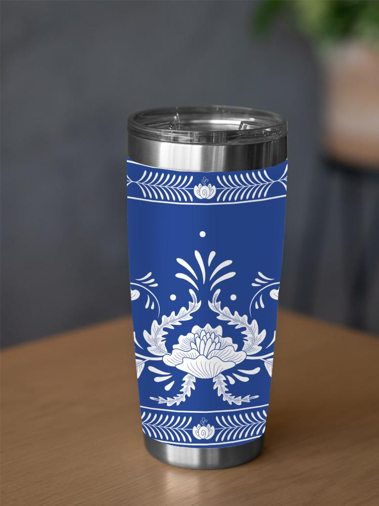 Delicate Blue China Pattern Tumbler -SmartPrintsInk Designs