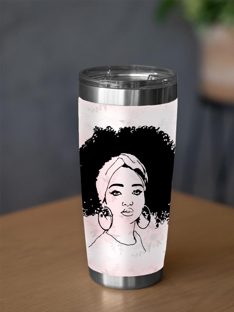 A Woman With Curly Hair Tumbler -SPIdeals Designs