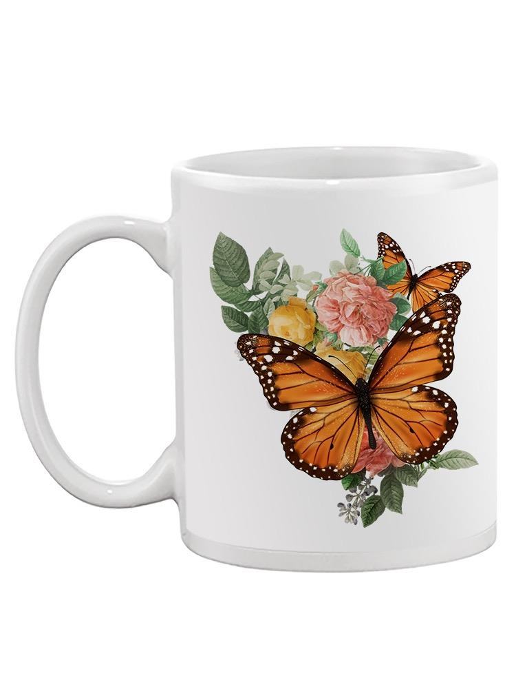 Butterflies And Flowers Mug -SPIdeals Designs