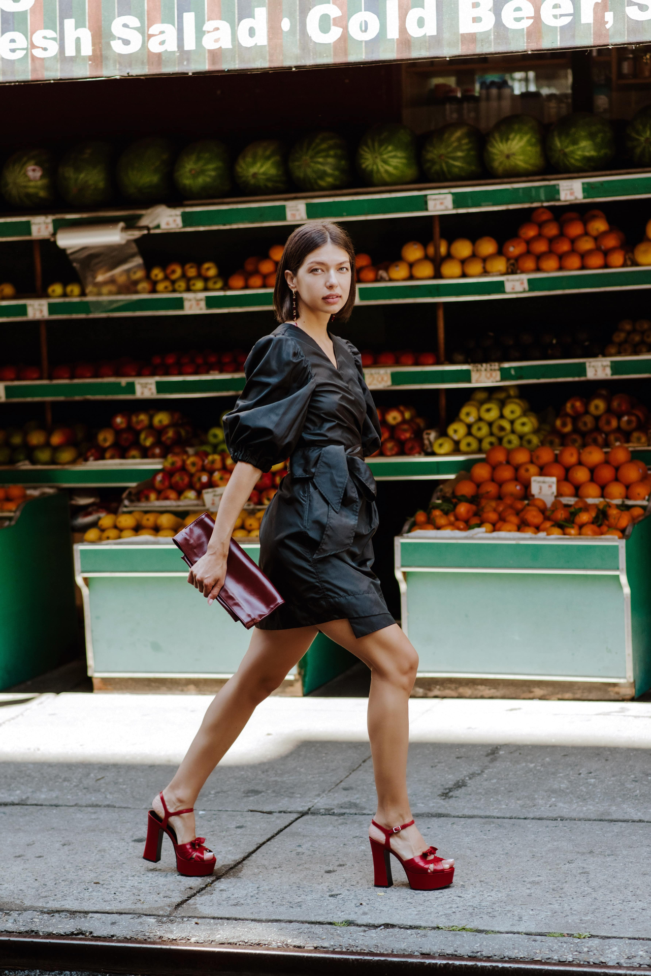 Black Lusso Wrap Dress