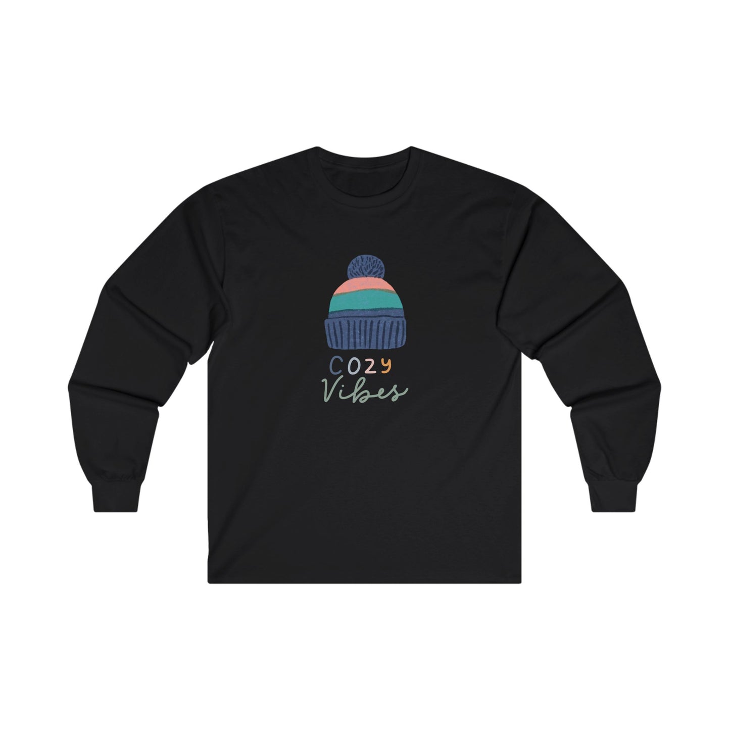 Beanie, Cozy Vibes Unisex Ultra Cotton Long Sleeve Tee