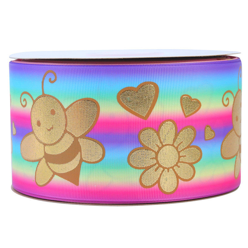 Bronzing Printed Ribbon, 3in