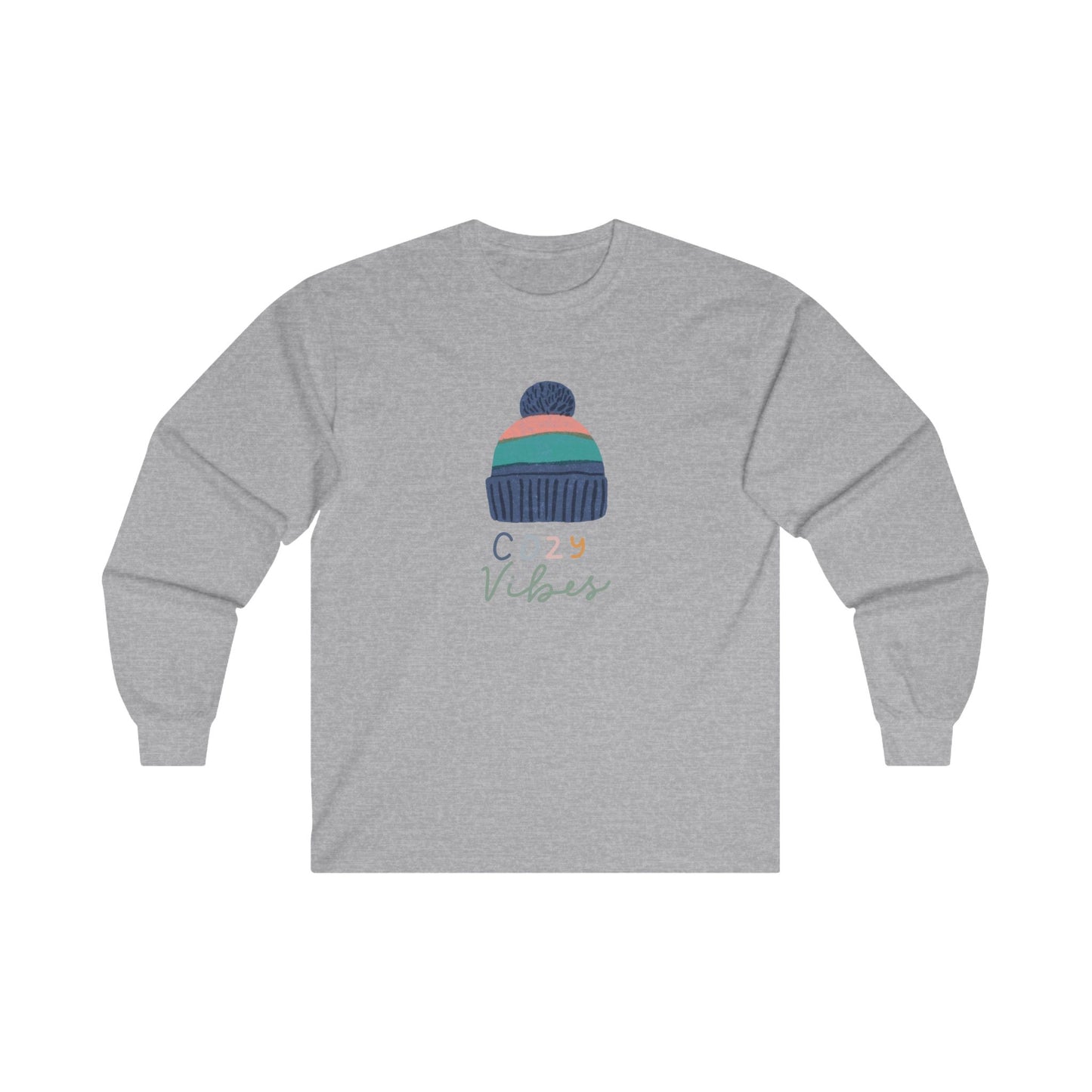 Beanie, Cozy Vibes Unisex Ultra Cotton Long Sleeve Tee