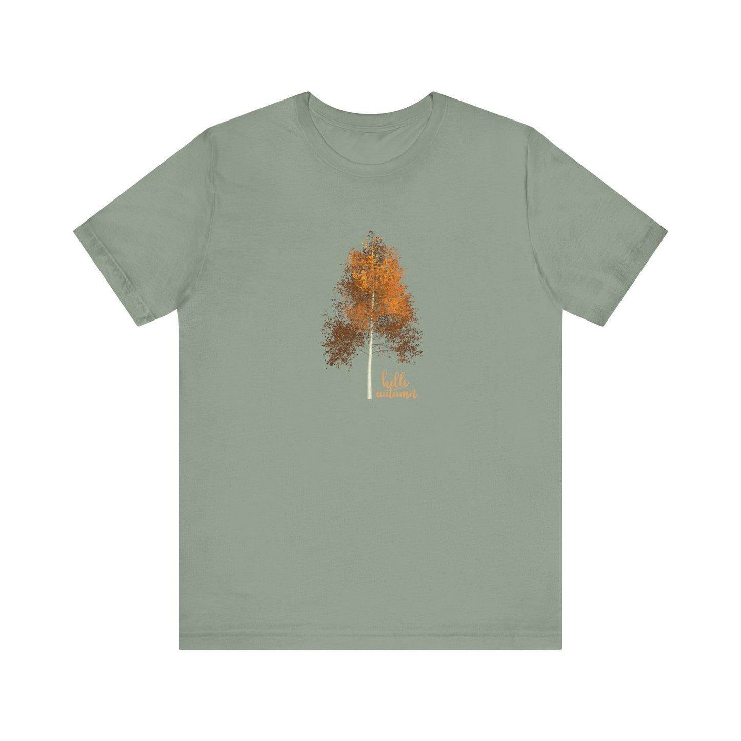 Hello Autumn, Tree Unisex Jersey Short Sleeve Tee