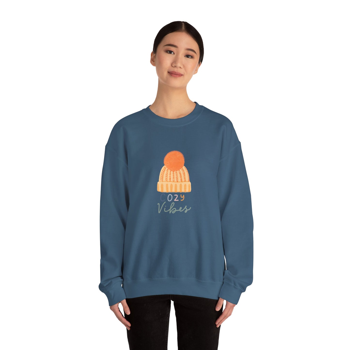 Autumn Beanie Cozy Vibes Unisex Heavy Blend™ Crewneck Sweatshirt