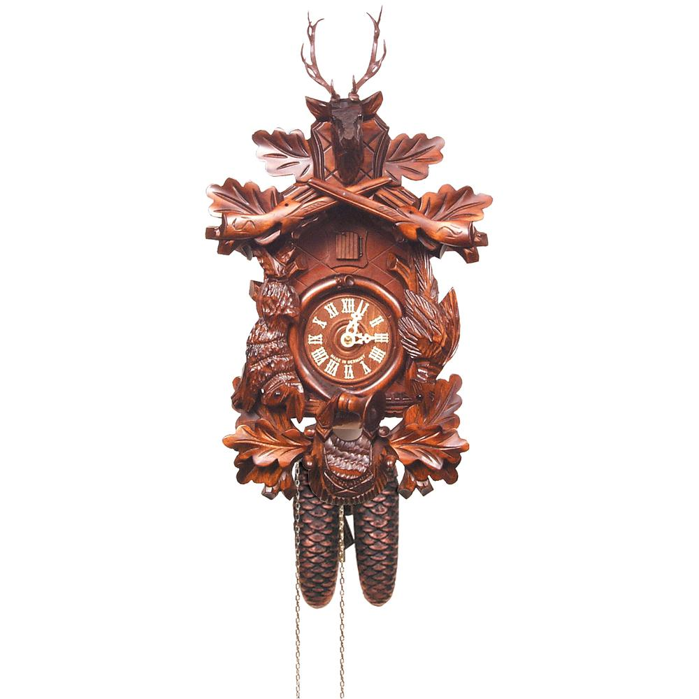 Engstler Cuckoo Clock, Carved with 8-Day weight driven movement - Full Size - 18.5