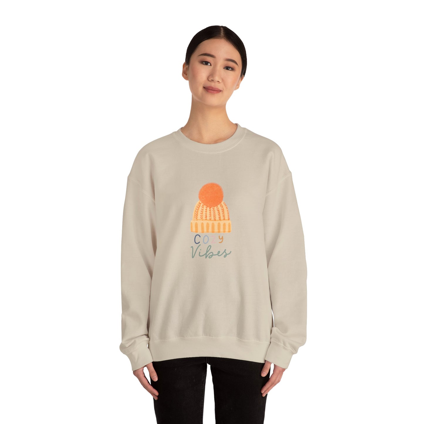 Autumn Beanie Cozy Vibes Unisex Heavy Blend™ Crewneck Sweatshirt