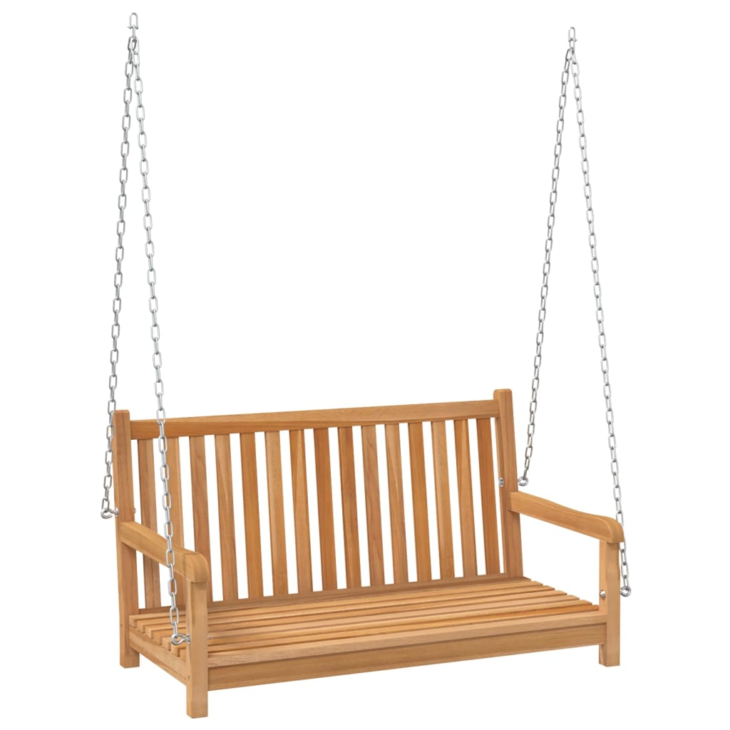 vidaXL Swing Bench Solid Teak Wood 44.9"x23.6"x25.2"