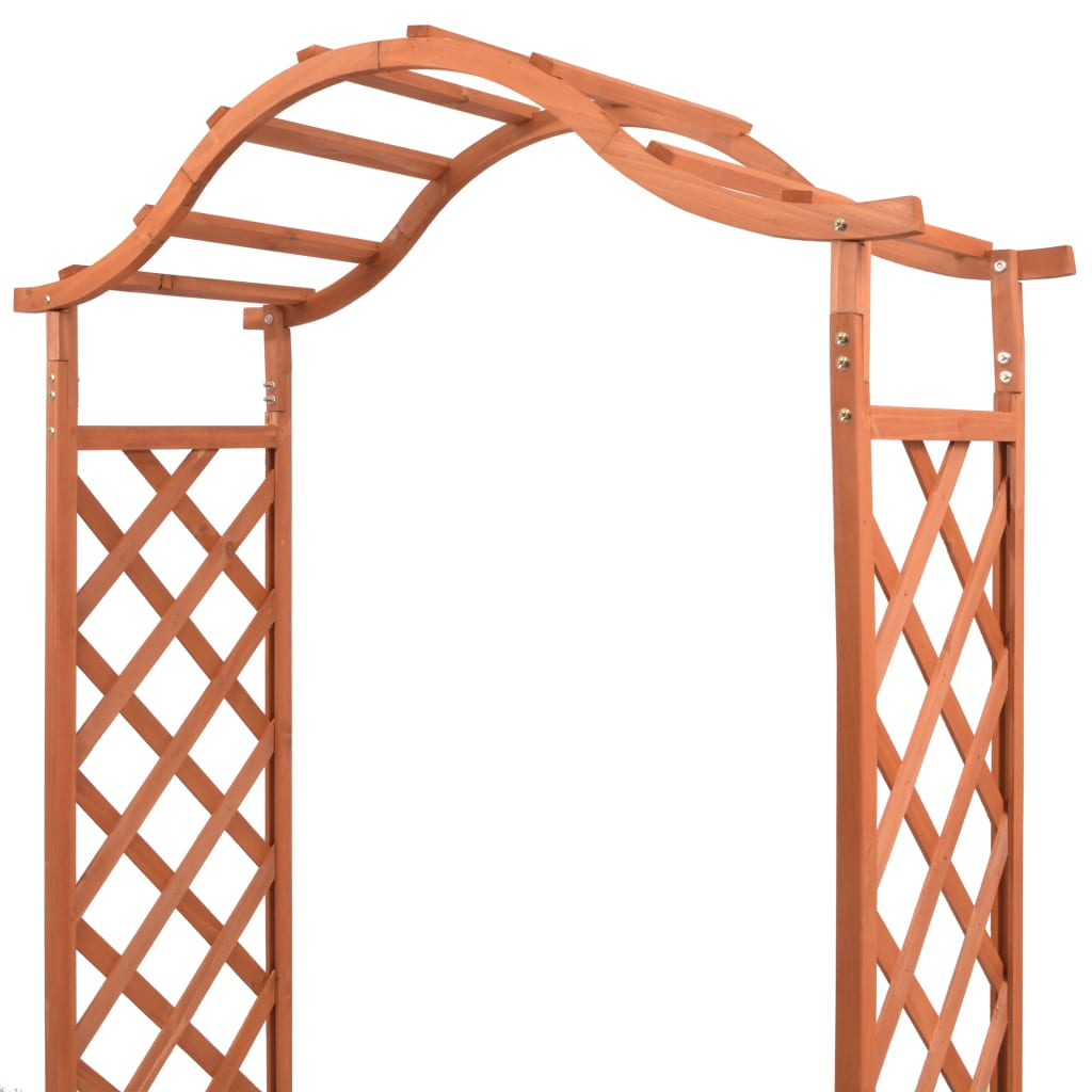 vidaXL Trellis Rose Arch with Planters 70.9"x15.7"x80.7"