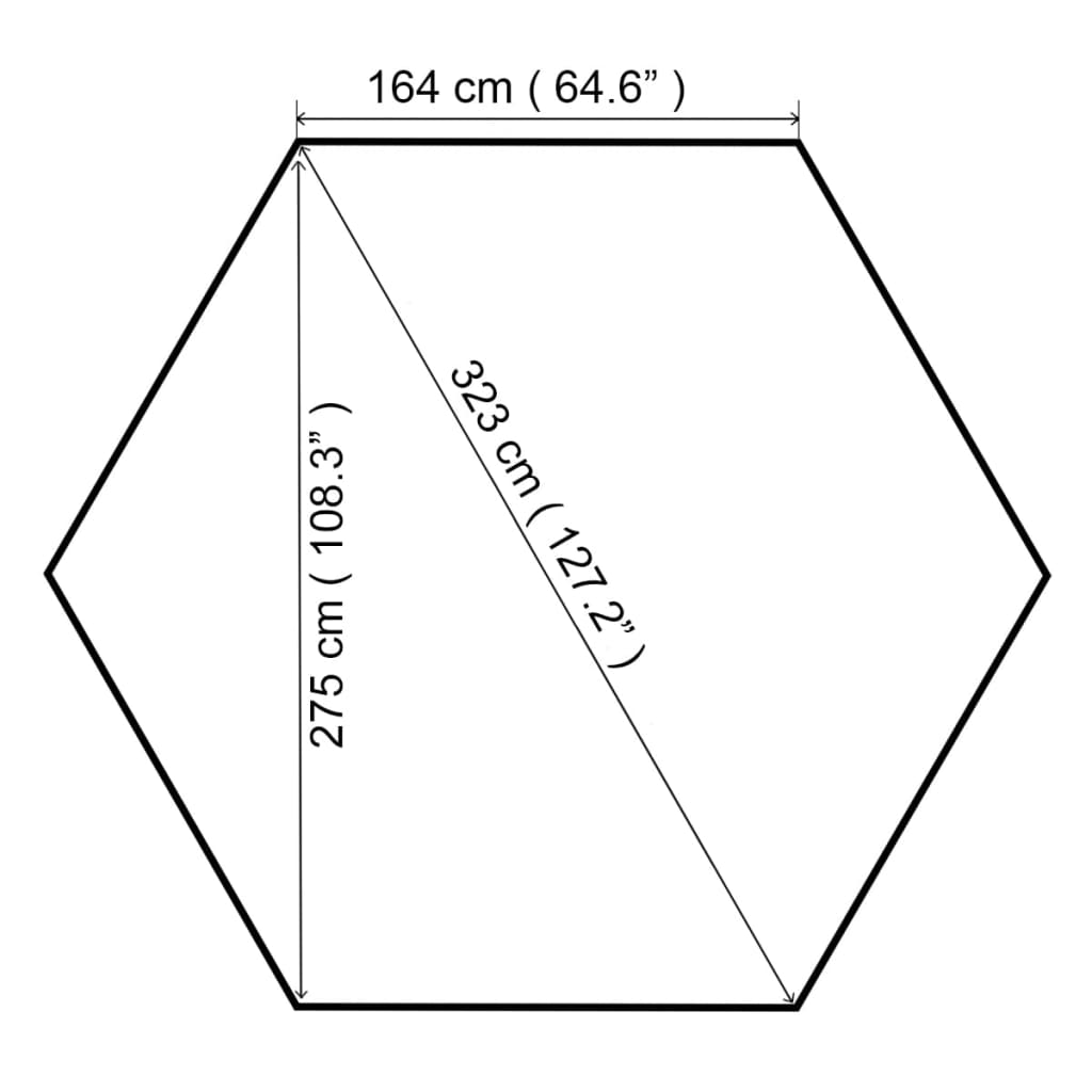 vidaXL Garden Gazebo 127.2"x108.3"x104.3" Anthracite