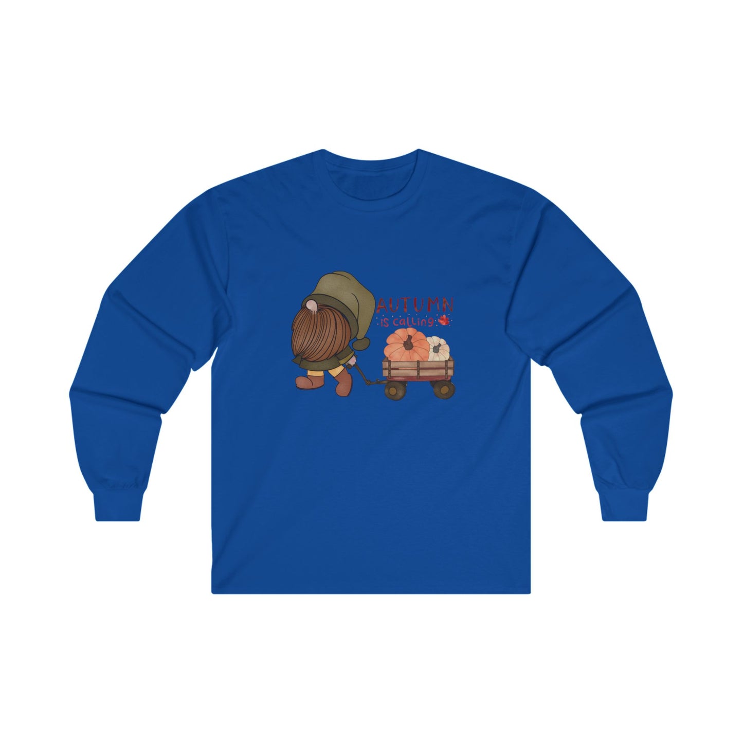 Autumn is Calling Gnome with Pumpkins Unisex Ultra Cotton Long Sleeve Tee