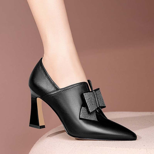 Bow Boots Women Fashion High Heels