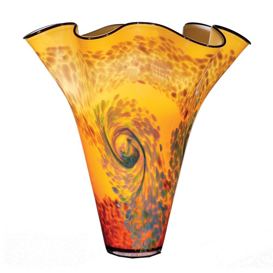 Fluted Glass Vase 17"H