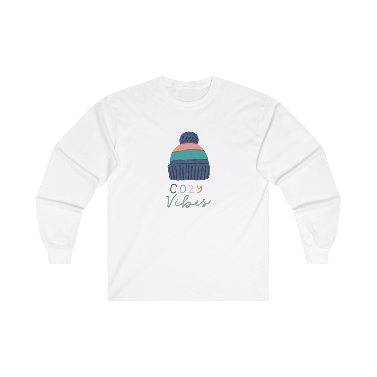 Beanie, Cozy Vibes Unisex Ultra Cotton Long Sleeve Tee