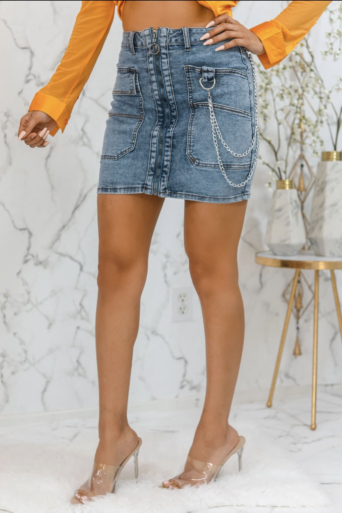 Link About me Mini Denim Skirt