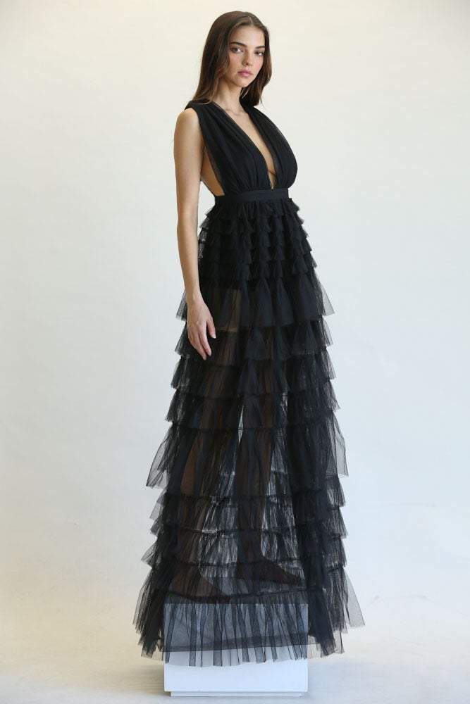 Quanita - Tulle Fabric Dress