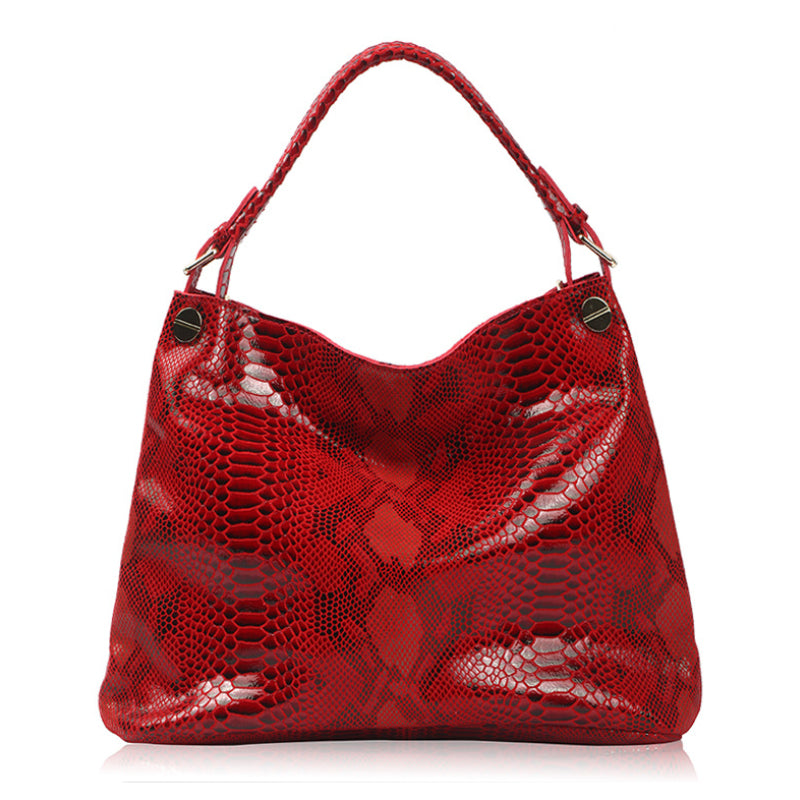 Resort Snake Skin Print Handbag