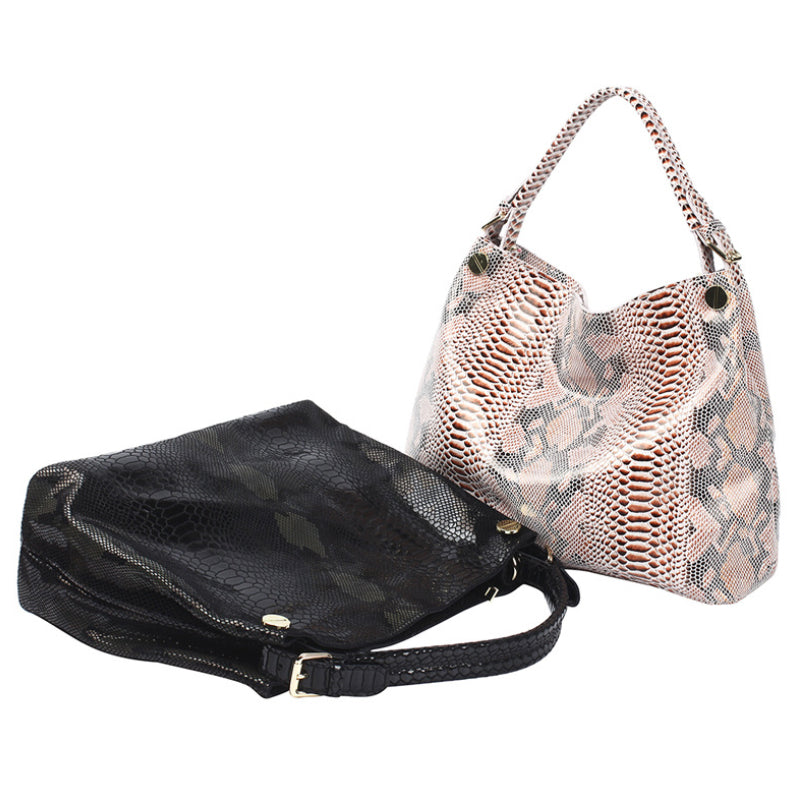 Resort Snake Skin Print Handbag