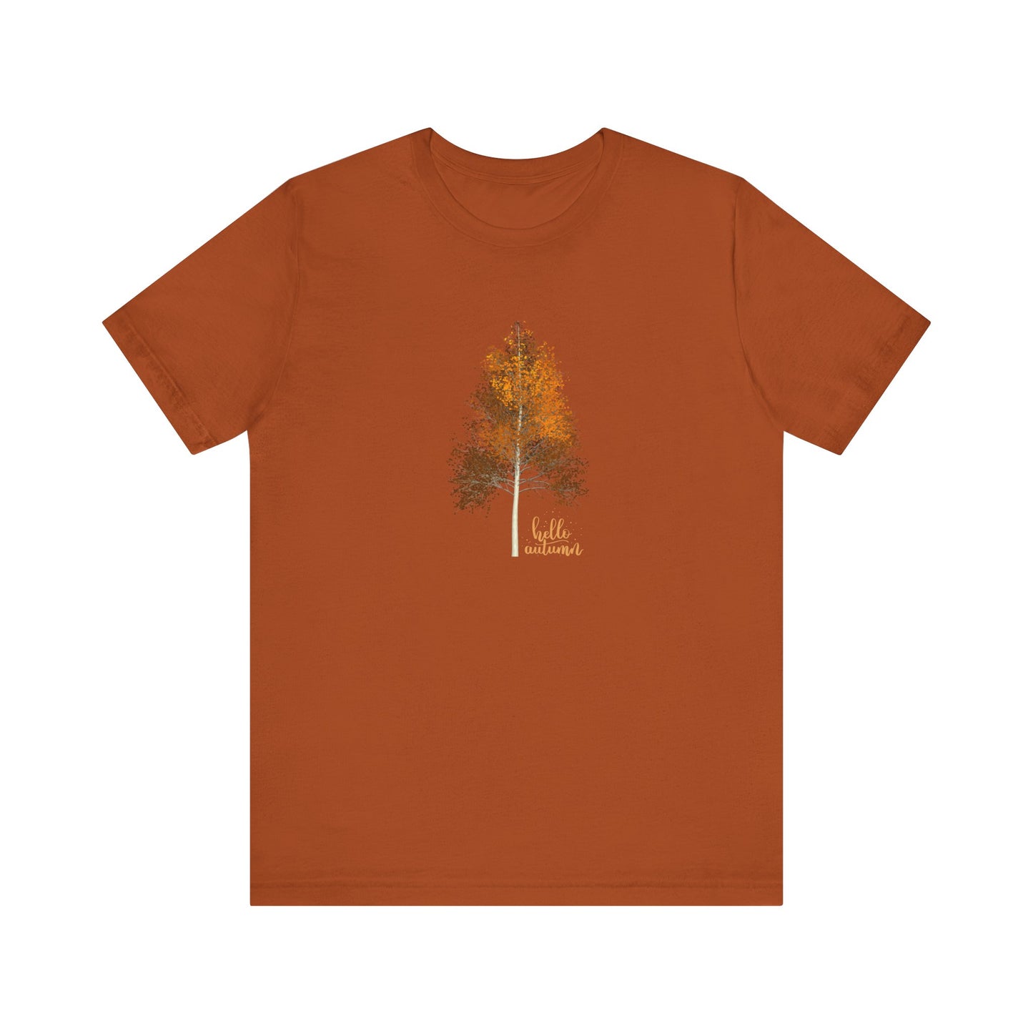 Hello Autumn, Tree Unisex Jersey Short Sleeve Tee