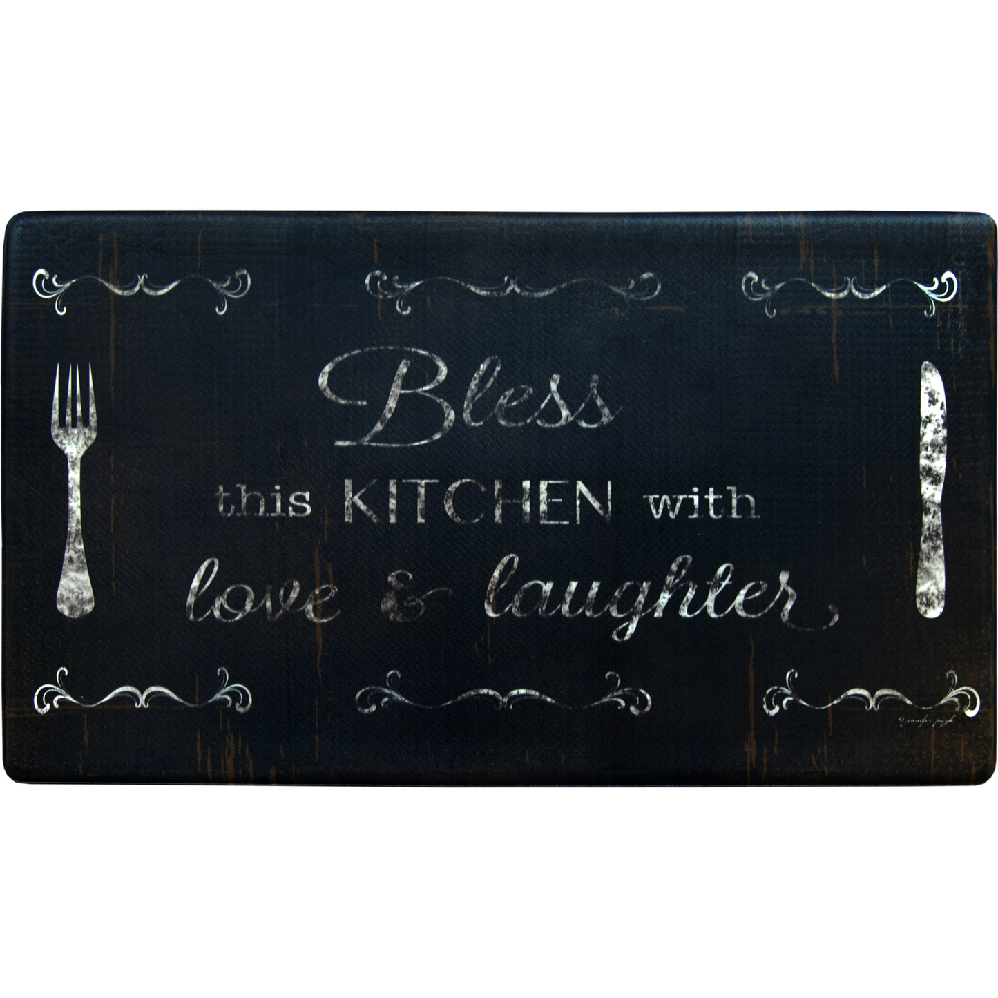 Oversized 20"x36" Feel at Ease Anti-Fatigue Kitchen Mat (Bless This Kitchen)