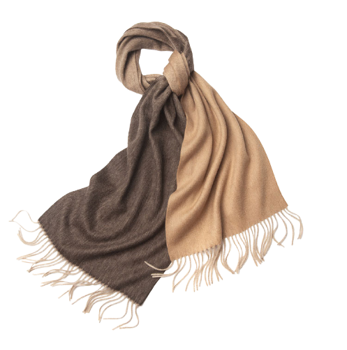 Degradé Lambswool Scarf Woven Brown Camel