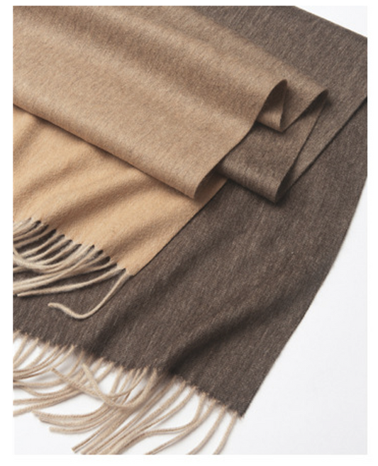 Degradé Lambswool Scarf Woven Brown Camel