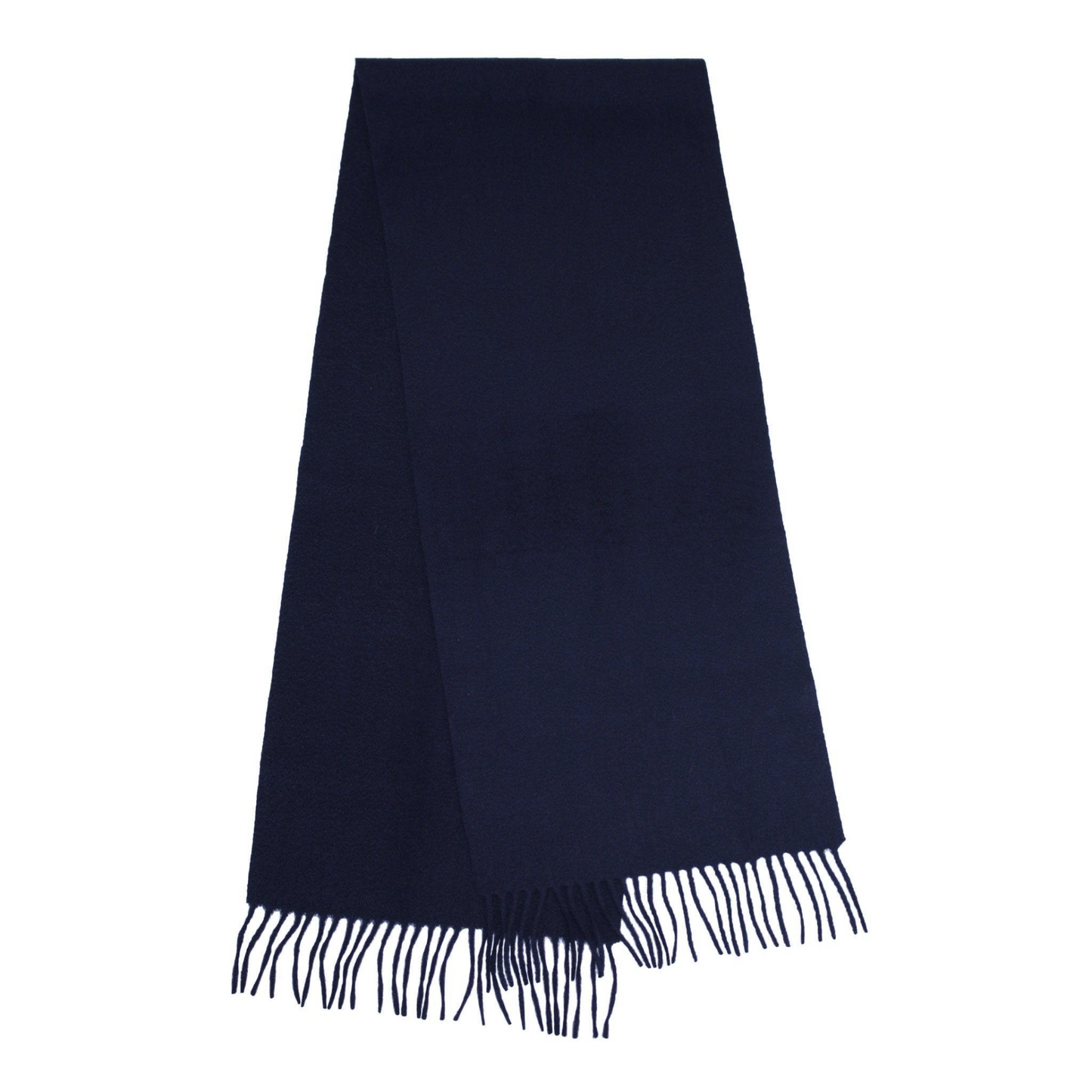 Navy Cashmere Scarf Woven Plain