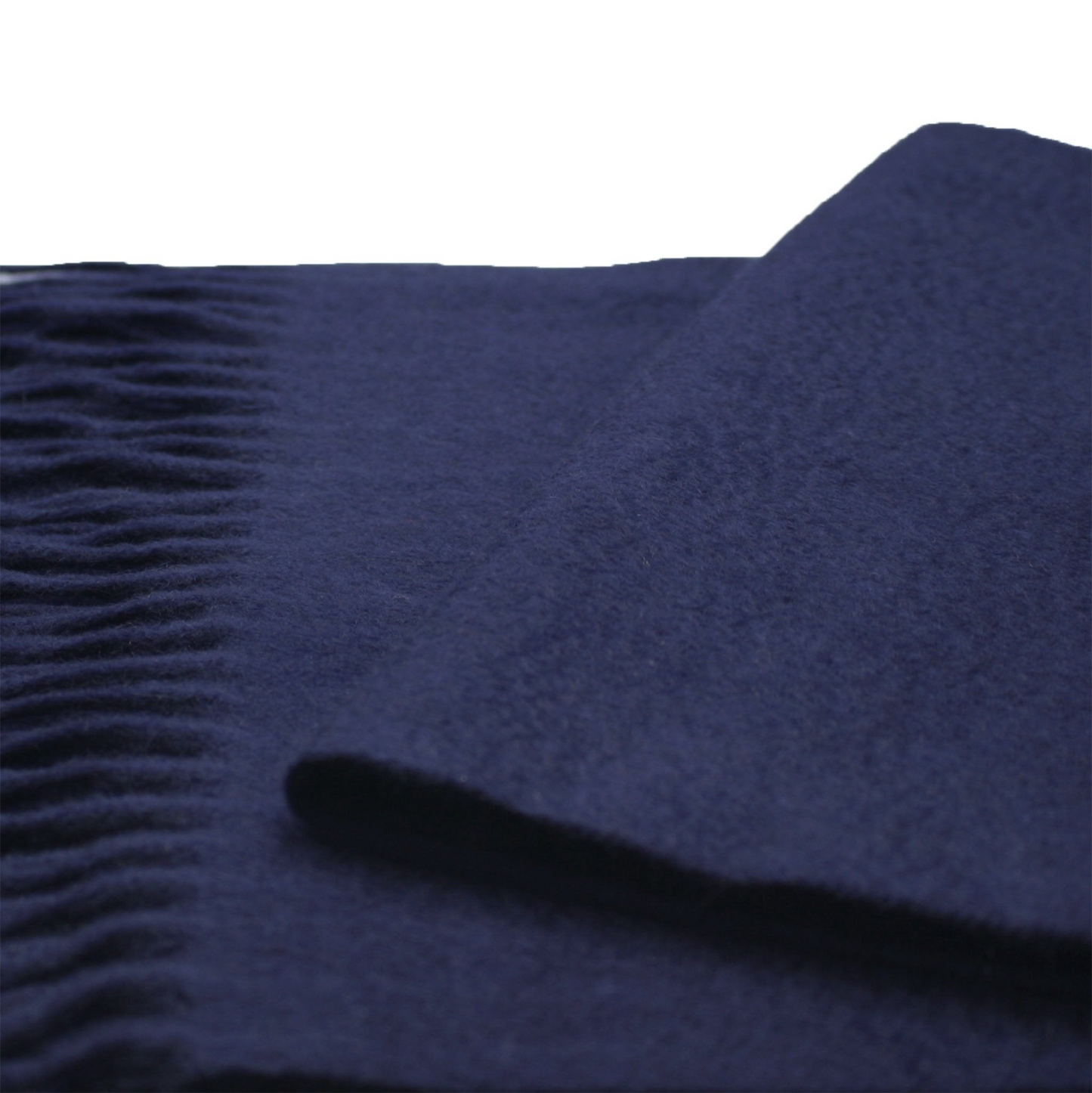 Navy Cashmere Scarf Woven Plain