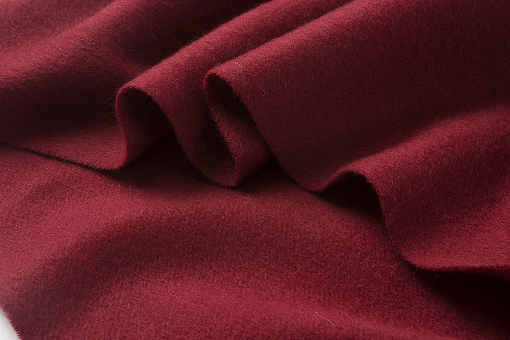 Lambswool Scarf Woven Plain Bordeaux