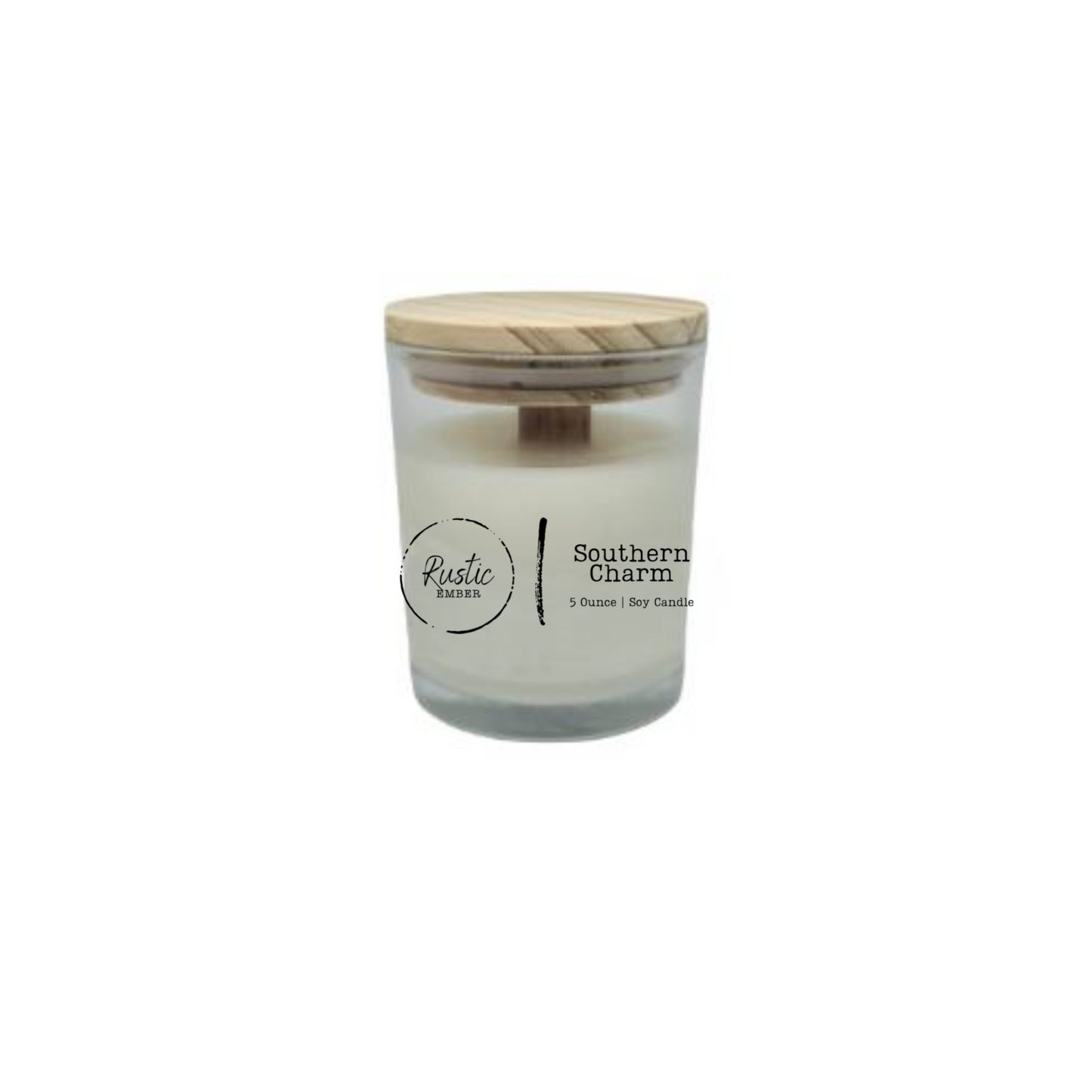 Rustic Ember | Southern Charm | 5 Ounce Candle with Bamboo Lid