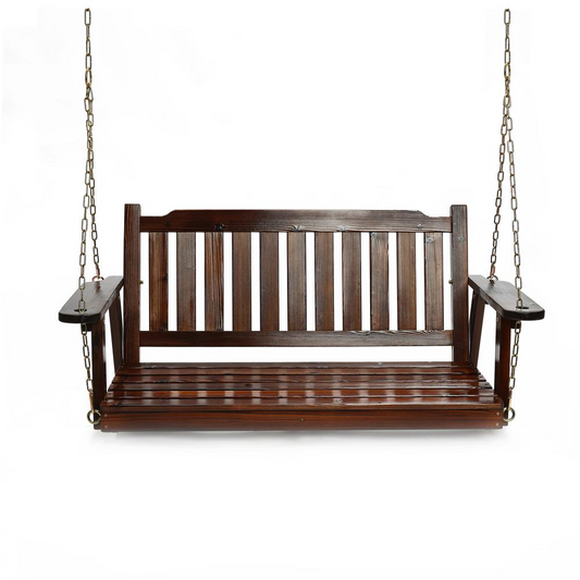 Torch Wood Front Porch Swing with Chains