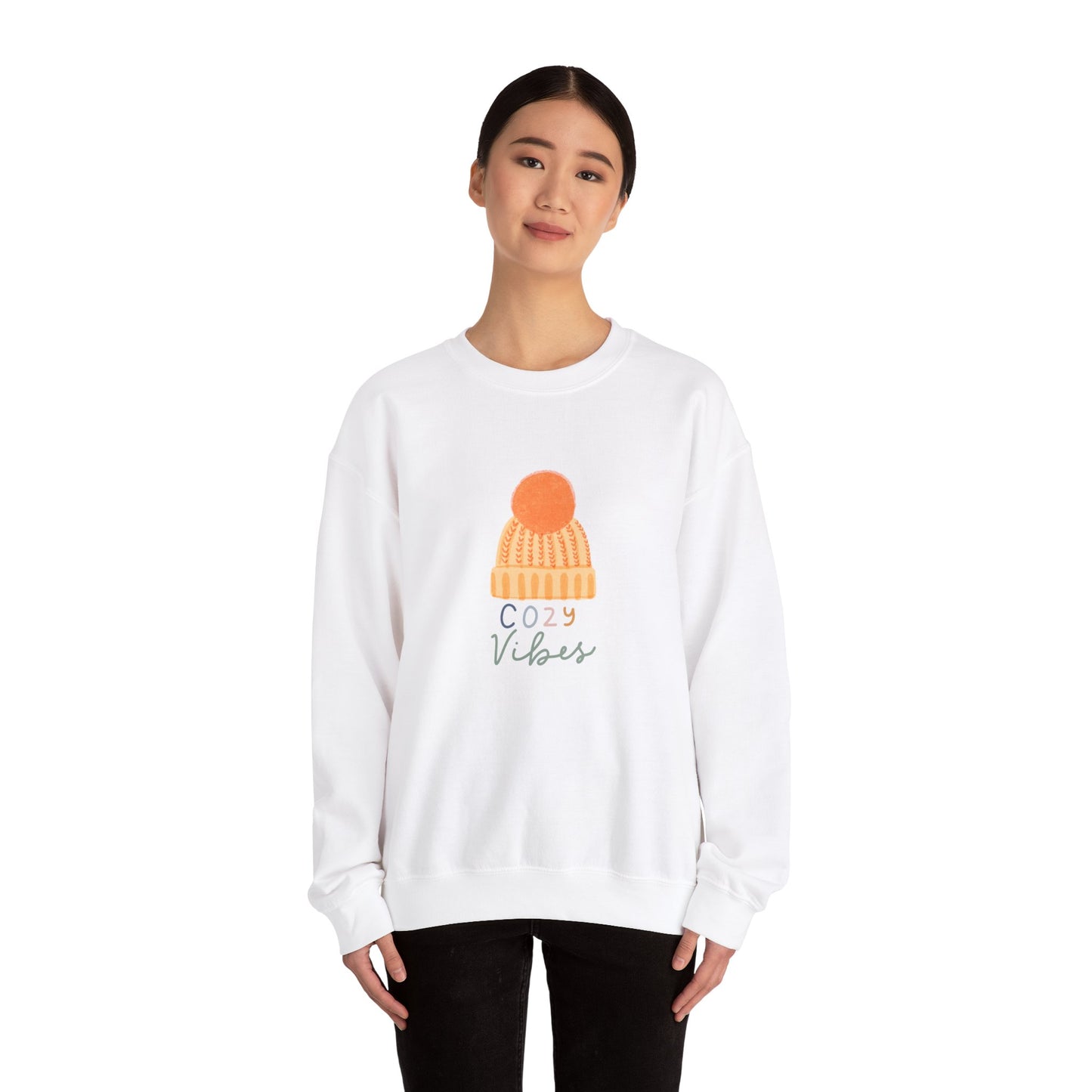 Autumn Beanie Cozy Vibes Unisex Heavy Blend™ Crewneck Sweatshirt