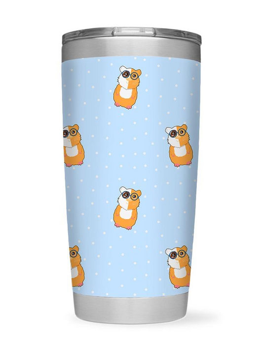 Cute Guinea Pig In Blue Glasses Tumbler -SPIdeals Designs