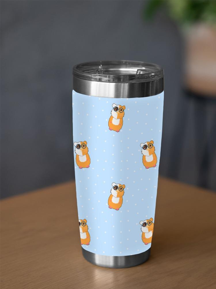 Cute Guinea Pig In Blue Glasses Tumbler -SPIdeals Designs