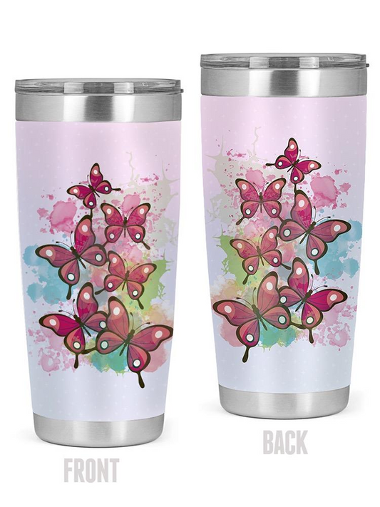 Watercolor Butterflies. Tumbler -SPIdeals Designs