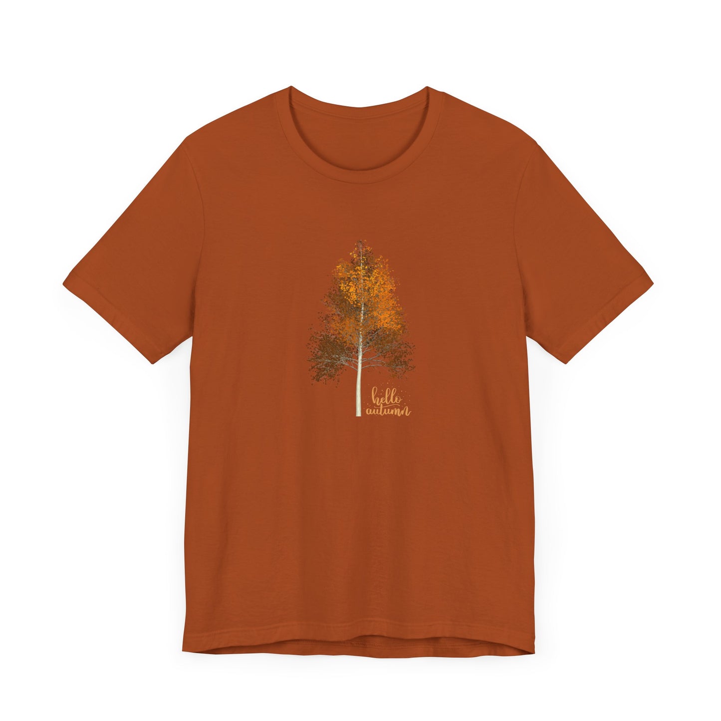 Hello Autumn, Tree Unisex Jersey Short Sleeve Tee