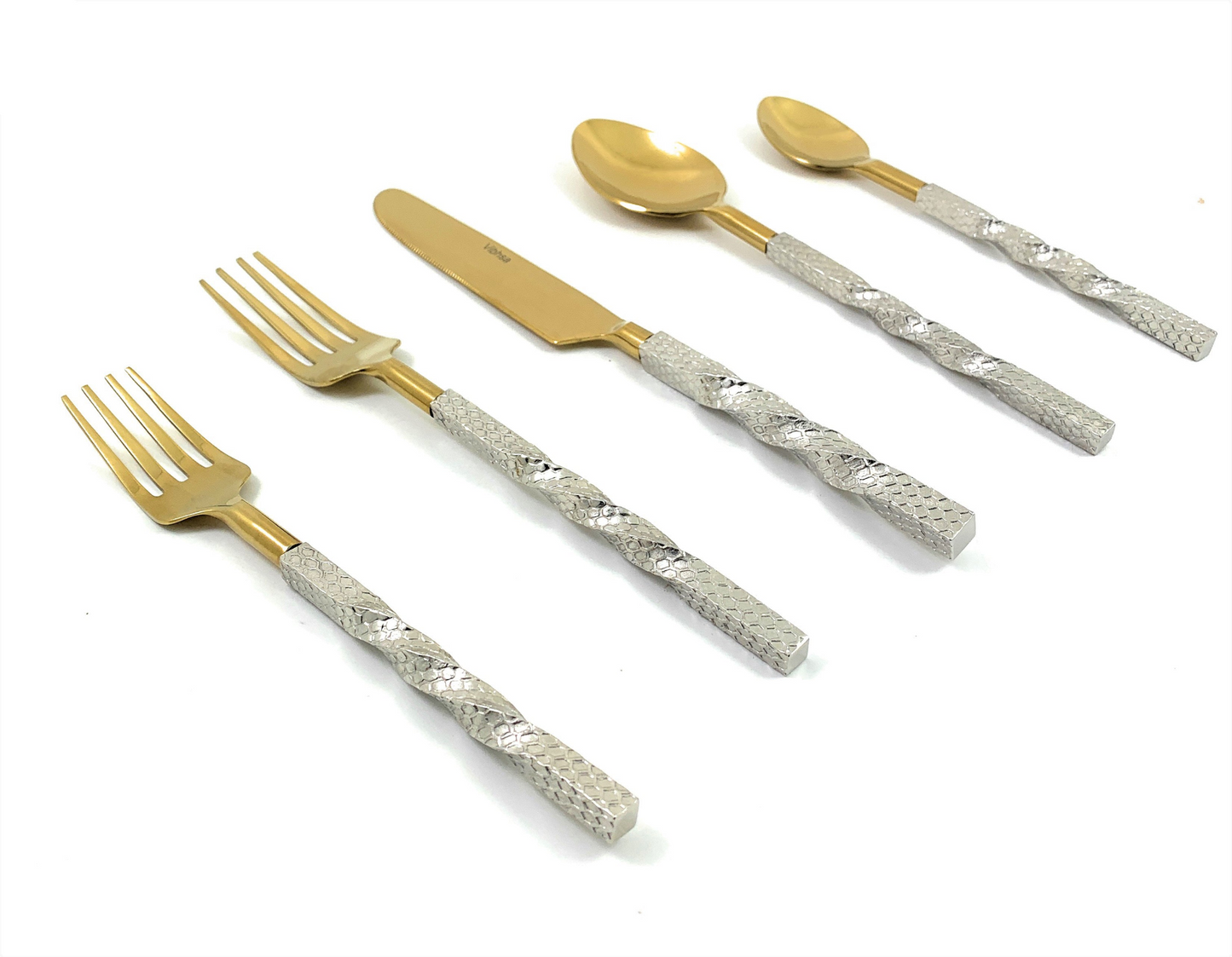 Golden Stainless Steel Flatware Set of 20 Pieces