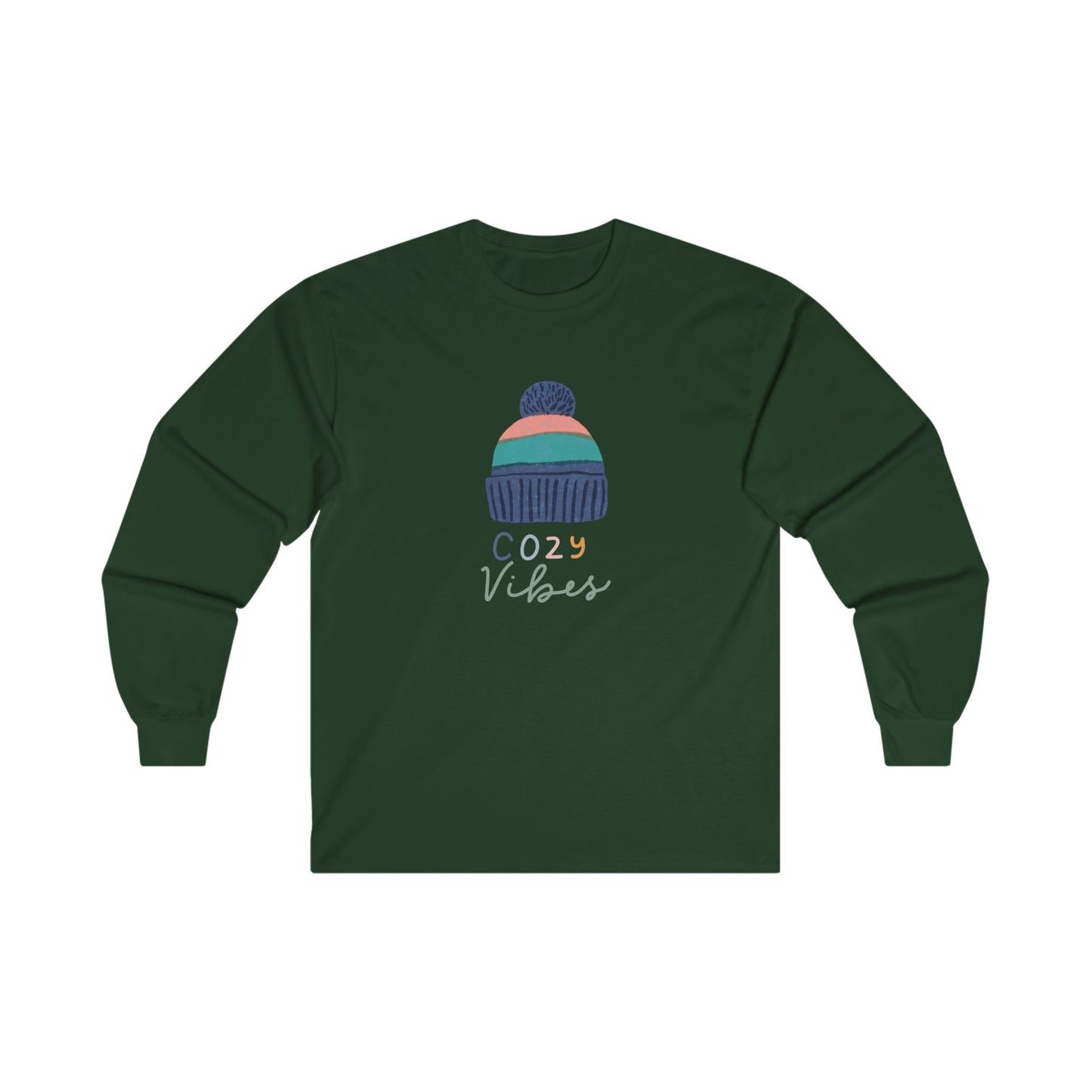 Beanie, Cozy Vibes Unisex Ultra Cotton Long Sleeve Tee