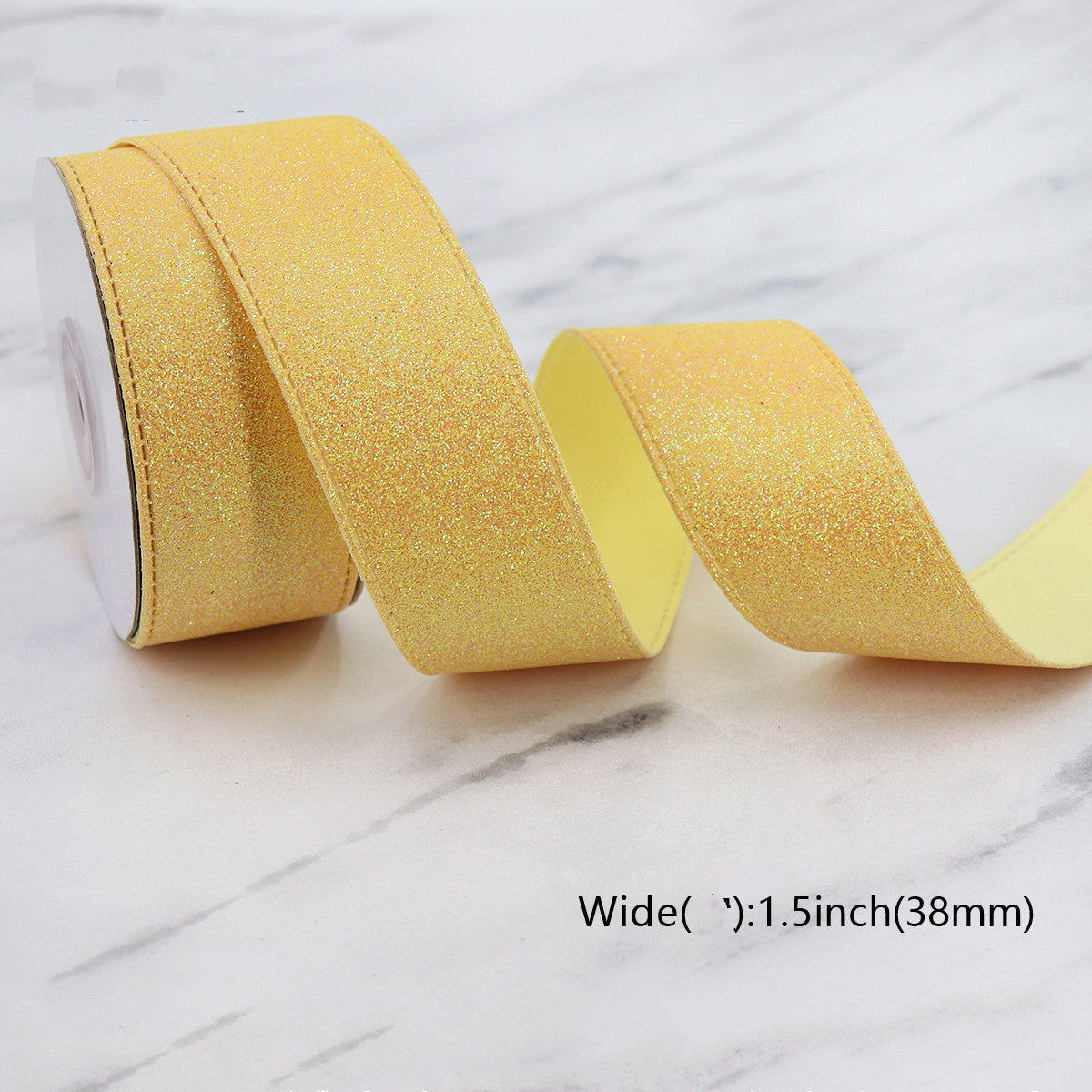 Sparkly Leather Composite Backing Ribbon