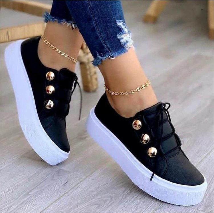 Lace-up Rivet Casual Shoes