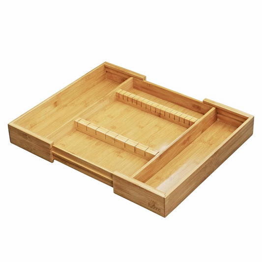 DaPur Bamboo Expandable Drawer Organizer with Cutlery Storage