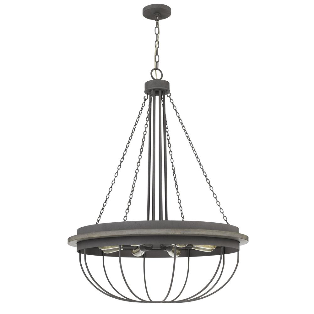 Nixa metal chandelier (Edison bulbs NOT included), Dove Grey