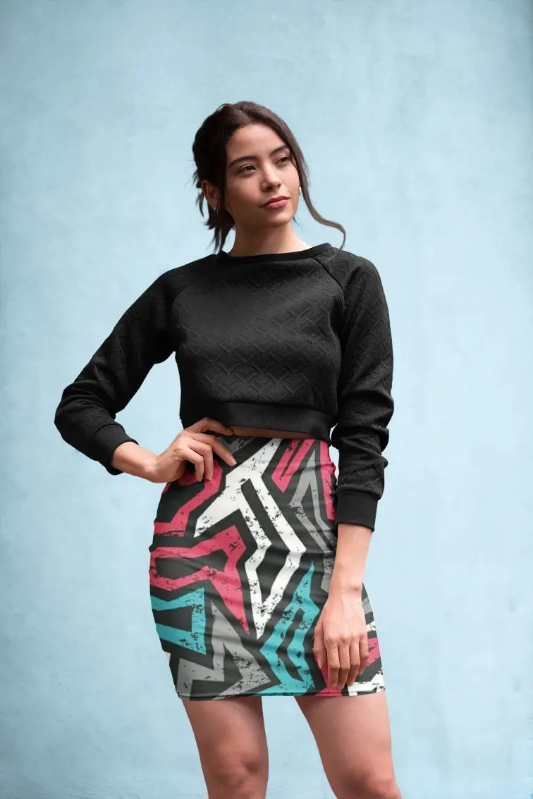 Abstract Pattren (37) Pencil Skirt