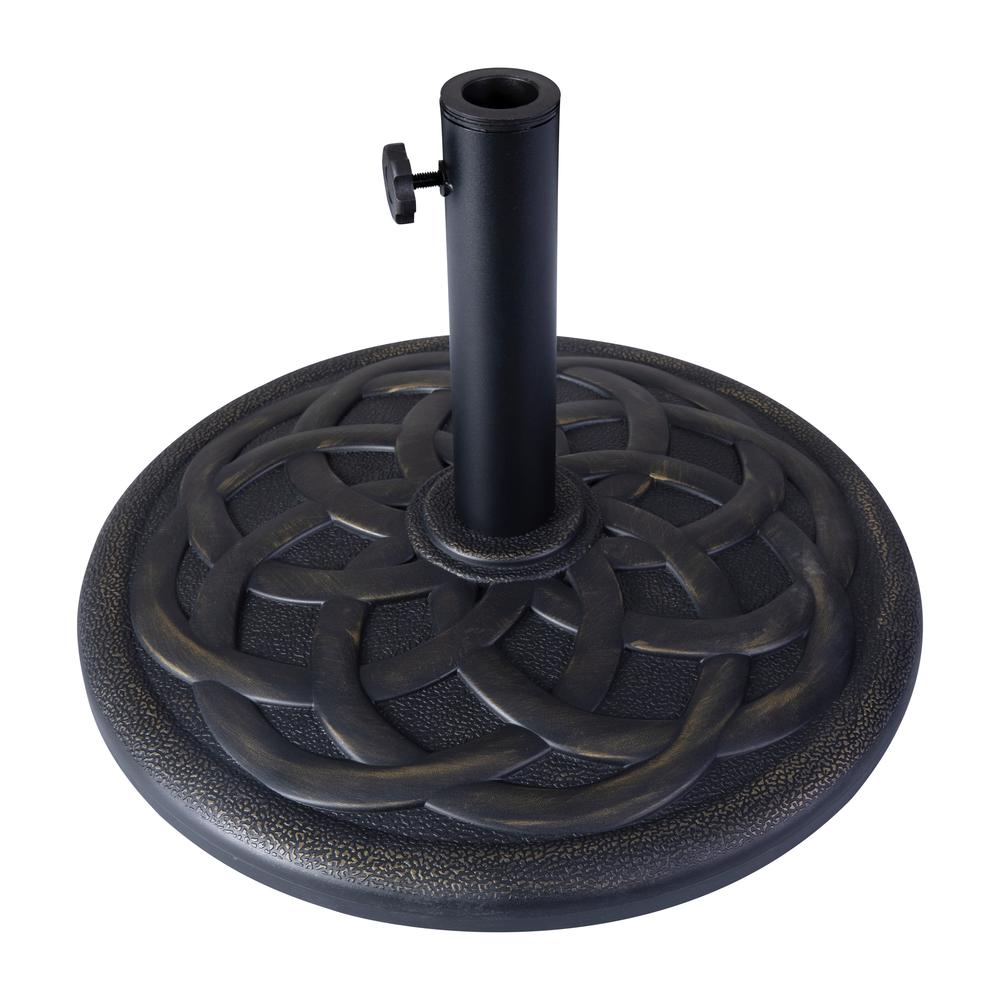 Universal Bronze Cement Patio Umbrella Base - 19.25" Diameter