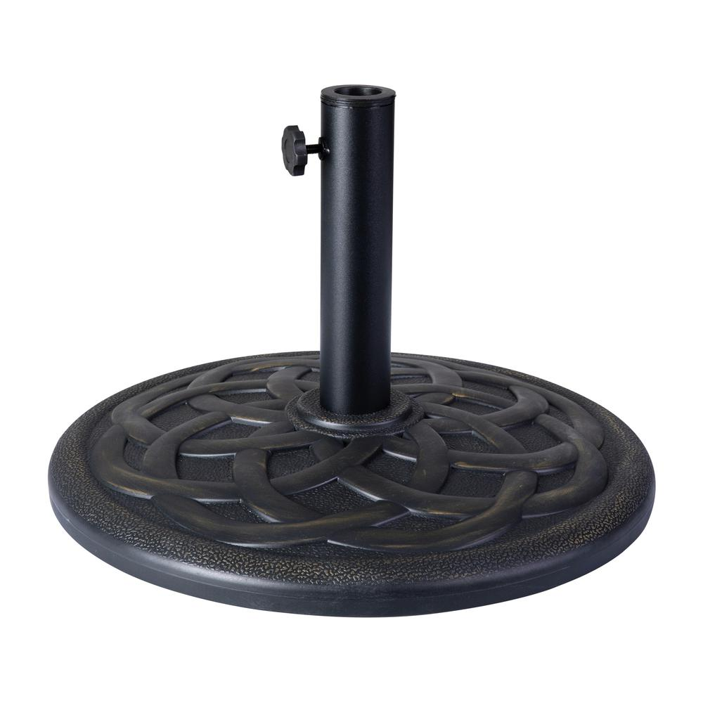 Universal Bronze Cement Patio Umbrella Base - 19.25" Diameter