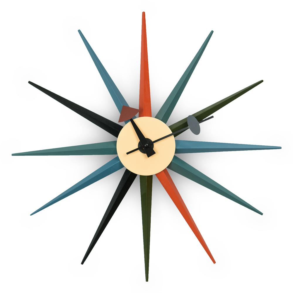 Maxi Modern Design Colorful Star Silent Non-Ticking Wall Clock